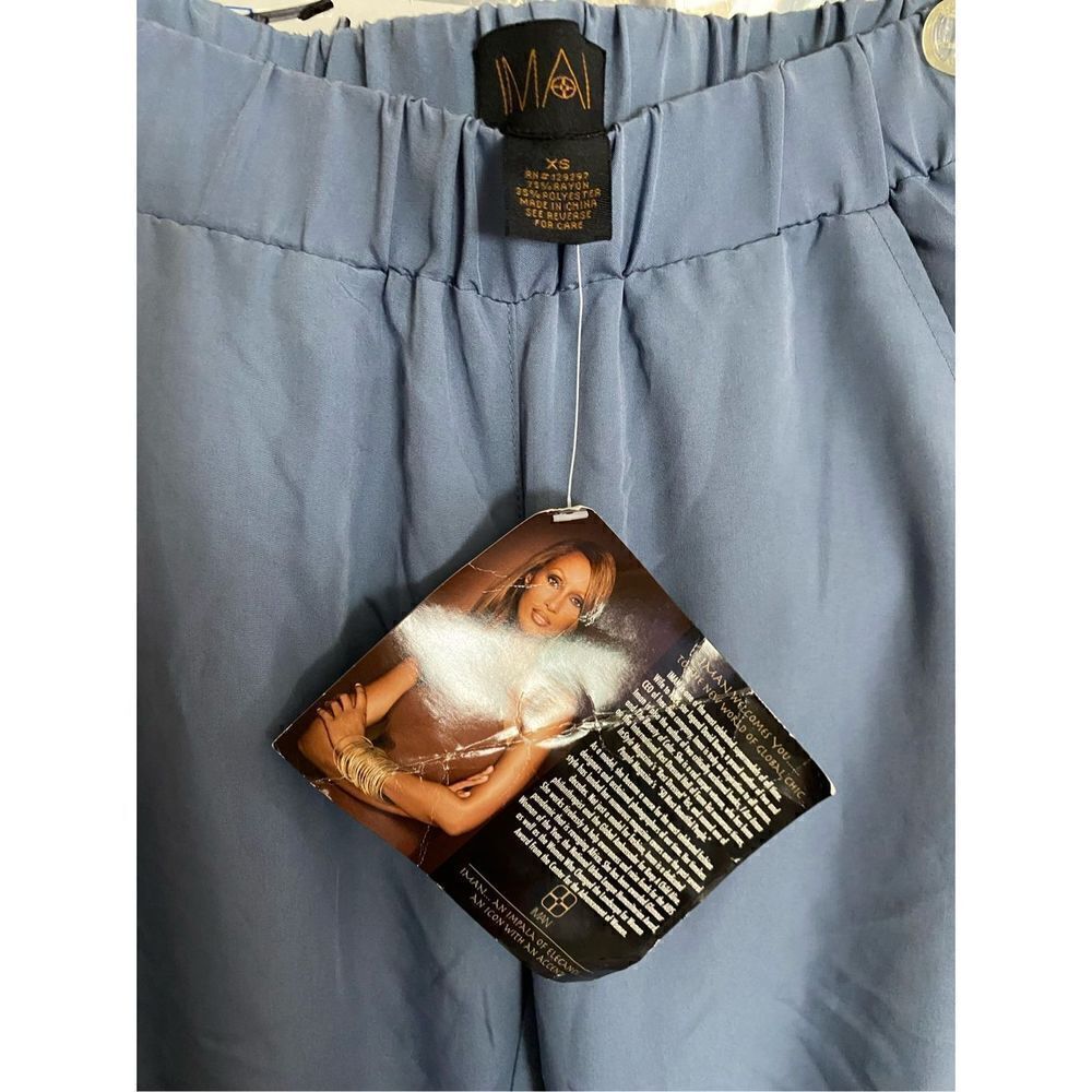 NWT Iman global chic, women’s dusty blue elastic waist, joggers size XS  - Picture 4 of 6